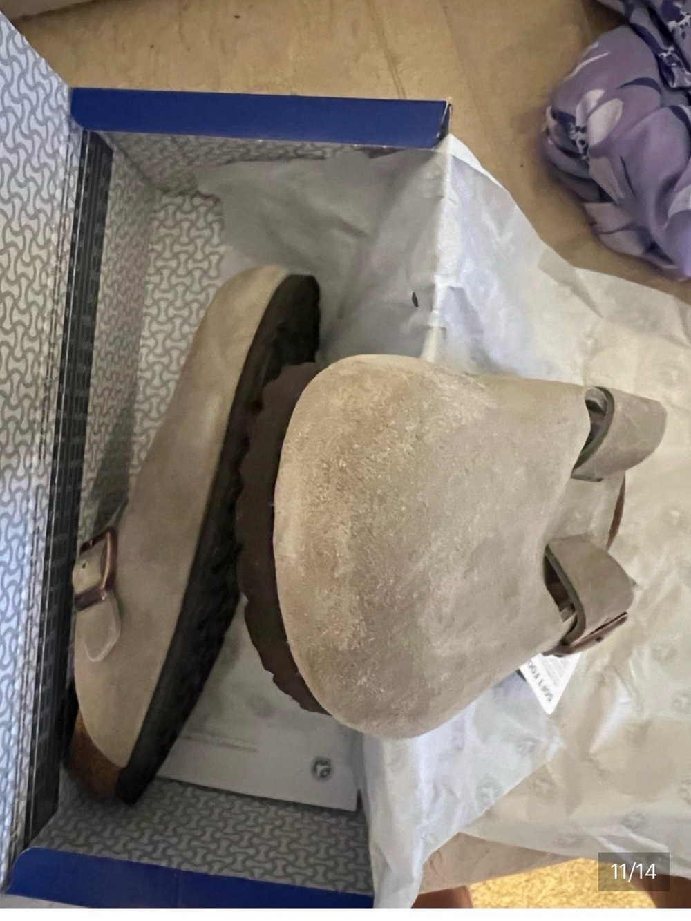 Birkenstock Boston clogs sale!! Taupe suede leather -classic - - NEW authentic - Picture 4 of 13